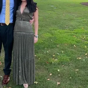 Sabina Musayev Ray Dress in Gold from Revolve